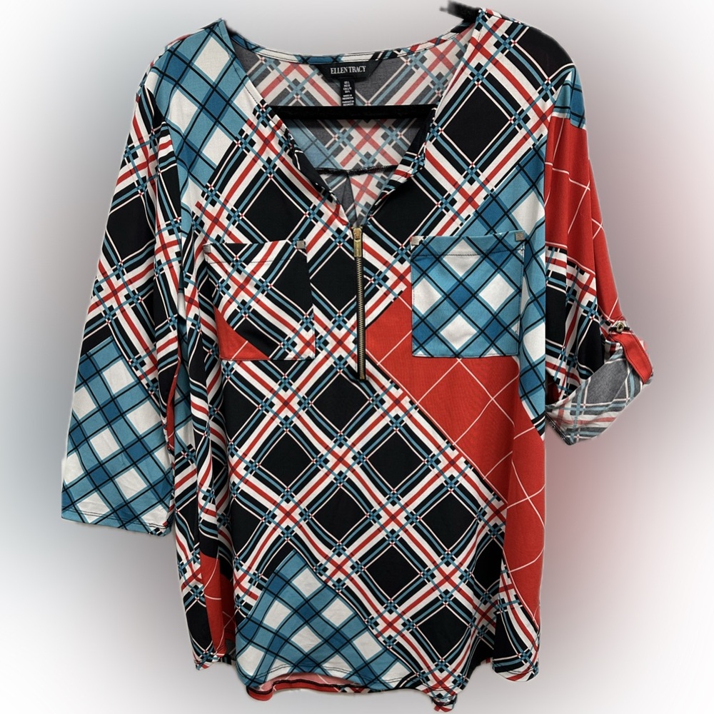 EUC Ellen Tracy blouse LG